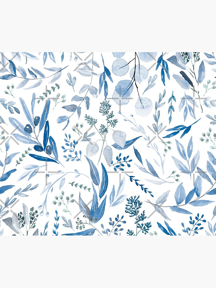 Discover Eucalyptus Pattern - Blue Tapestry