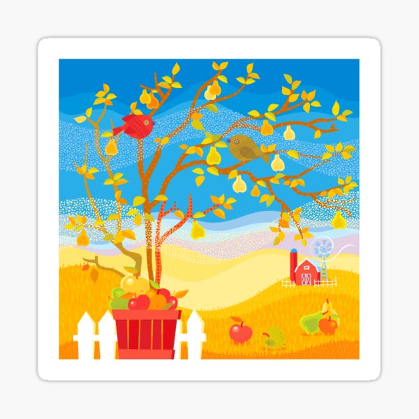 Autumn Farm Sticker