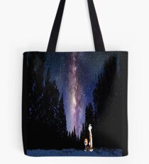 Calvin And Hobbes In The Night Tote Bag