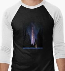 Calvin And Hobbes In The Night Men's Baseball ¾ T-Shirt