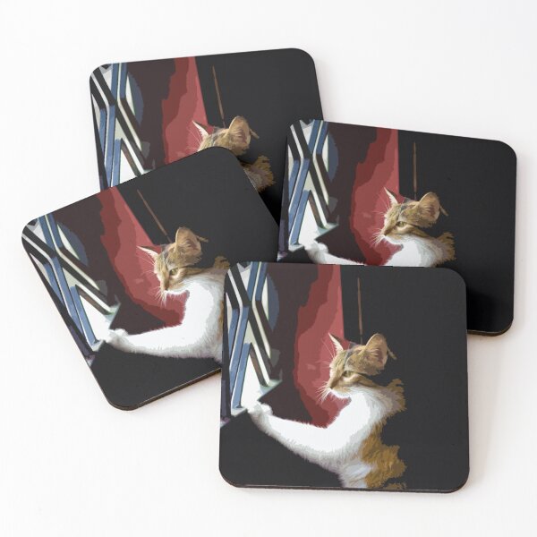 Item preview, cat at the door designed and sold by ricobarinas.