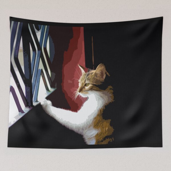 Item preview, cat at the door designed and sold by ricobarinas.