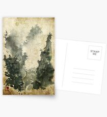 Chinese Watercolor Landscape Old Postcards