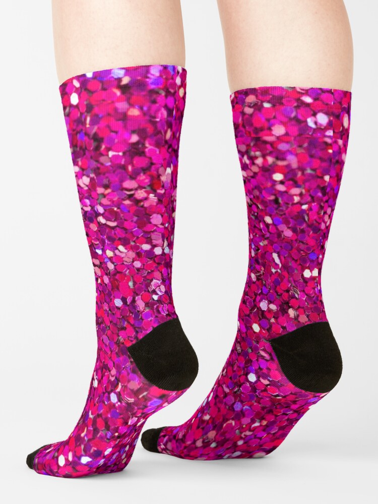 Hot Pink Stardust Socks for Sale by newburyboutique
