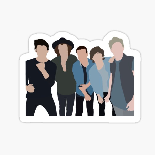 one direction up all night silhouette sticker for sale by carowilson redbubble