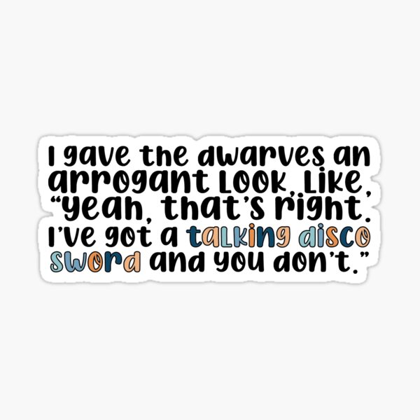 Talking Disco Sword Sticker