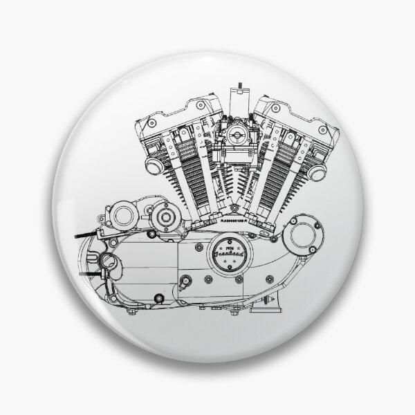 Item preview, Ironhead Sportster Diagram (Black and White). designed and sold by timothybeighton.