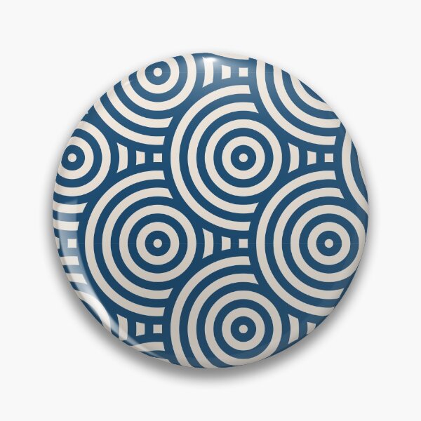 Item preview, Blue Beige Tint Circular Geometric Pattern designed and sold by NVDesigns.