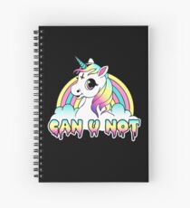 Kann U nicht - Pastell Goth Unicorn Spiralblock