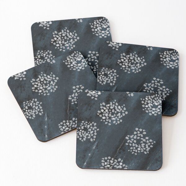 Item preview, Navy abstract floral print designed and sold by Emma Gerike.