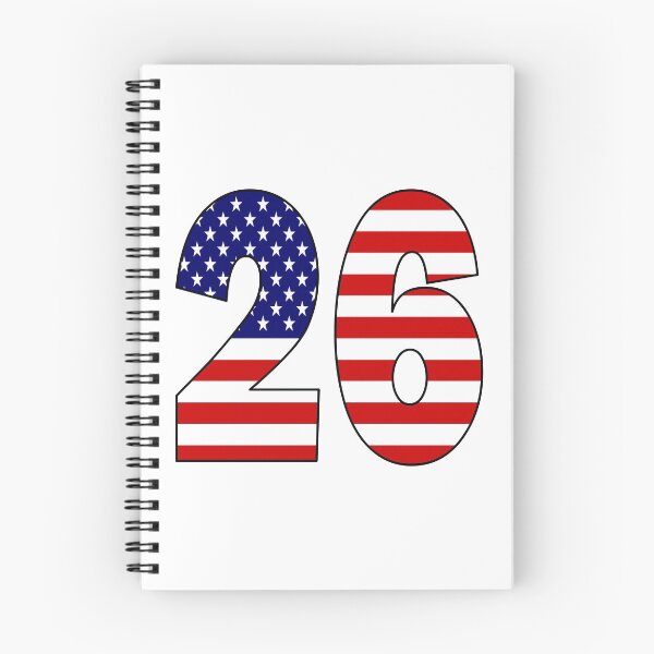Item preview, Number 26 with USA flag on the background designed and sold by AllShirts21.