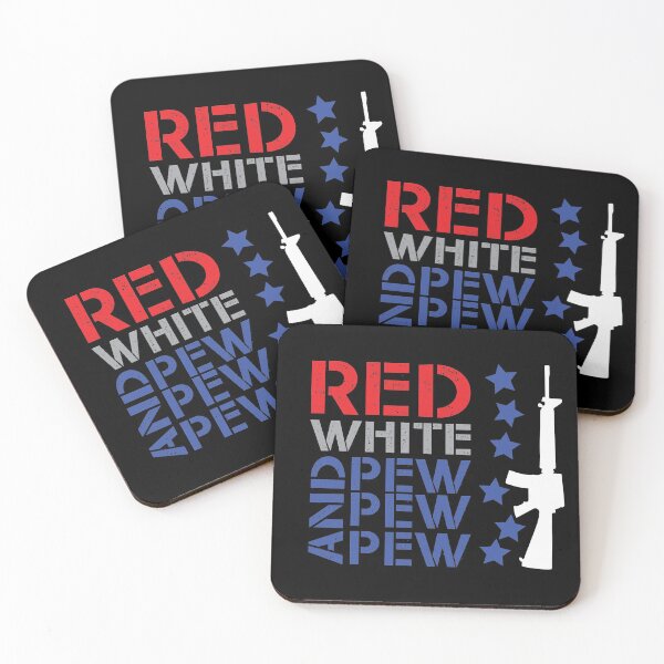 Item preview, Red white and pew pew pew like hell designed and sold by TheMattDesigns.
