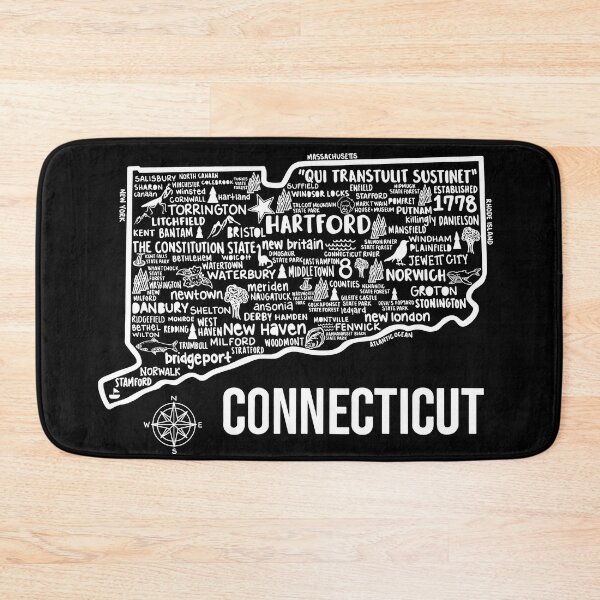 Item preview, Connecticut Map  designed and sold by fiberandgloss.