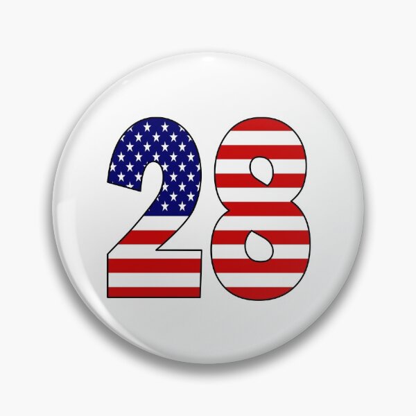 Item preview, Number 28 with USA flag on the background designed and sold by AllShirts21.