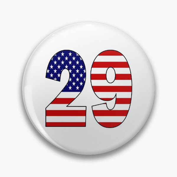 Item preview, Number 29 with USA flag on the background designed and sold by AllShirts21.
