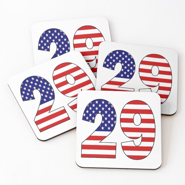 Item preview, Number 29 with USA flag on the background designed and sold by AllShirts21.