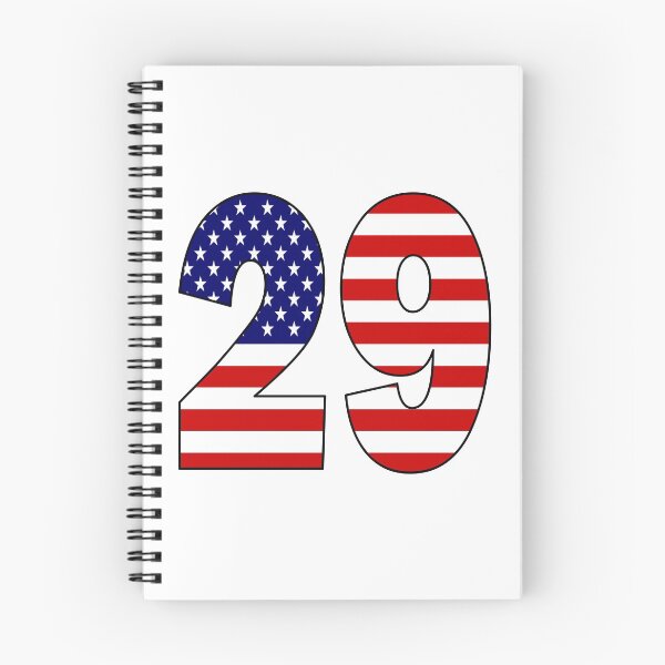 Item preview, Number 29 with USA flag on the background designed and sold by AllShirts21.
