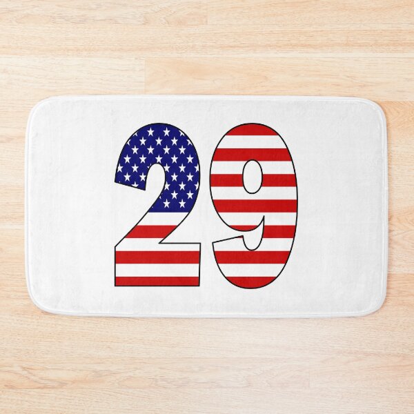 Item preview, Number 29 with USA flag on the background designed and sold by AllShirts21.