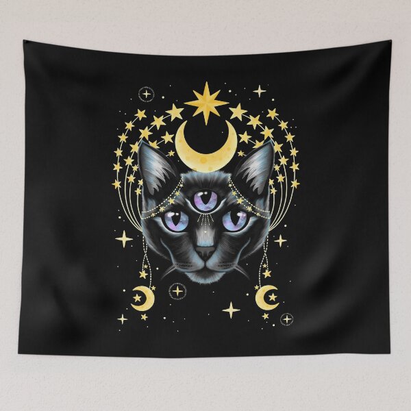 Item preview, Black Cat Moon Goddess designed and sold by TheLunarR.