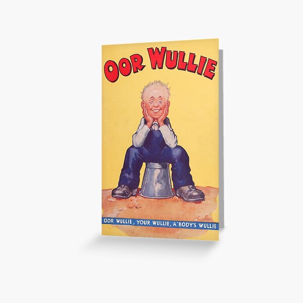 Oor Wullie 1941 Vintage Print. Greeting Card