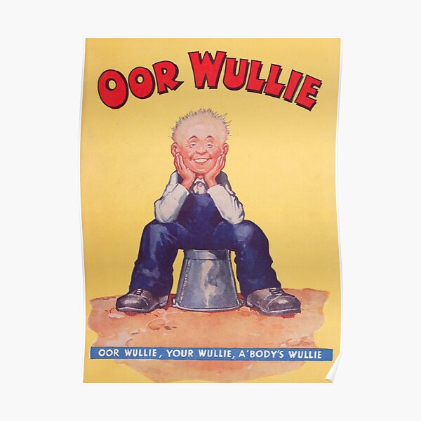 Oor Wullie 1941 Vintage Print. Poster