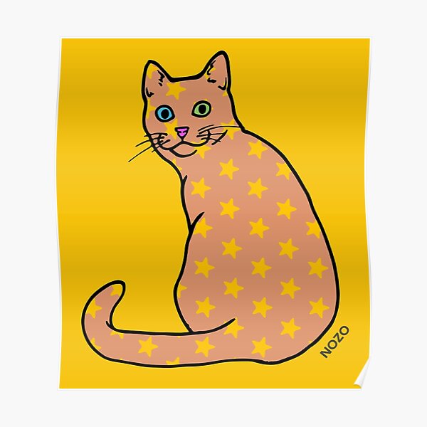 Cat Pop Star Posters Redbubble