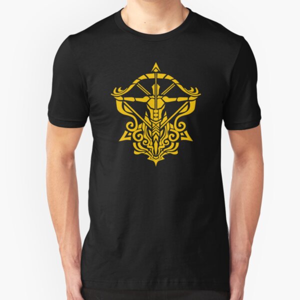 Zodiac Sign Sagitarius Gold Slim Fit T-Shirt