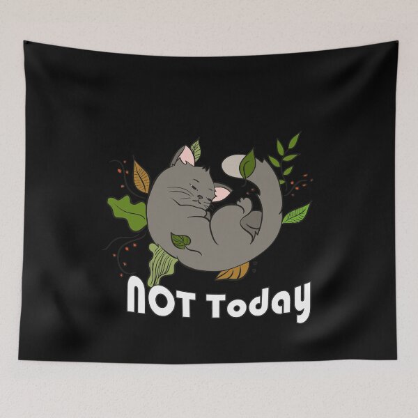 Item preview, Lazy Cat Half Asleep Not Today designed and sold by AxzoGerman.