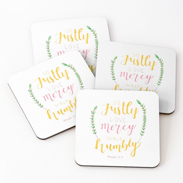 Item preview, Do Justly Love Mercy Walk Humbly Micah 6:8 Bible Verse designed and sold by faithful-ink.