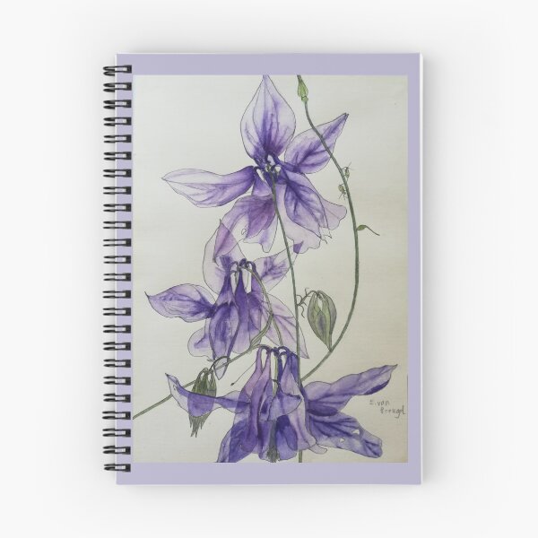 Item preview, Aquilegia columbine blue watercolour painting  designed and sold by esvb.
