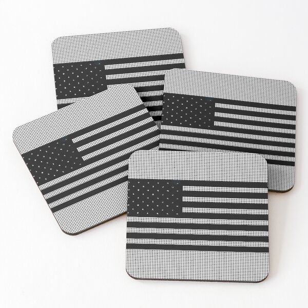 Item preview, US Flag Black and White designed and sold by AJ505.