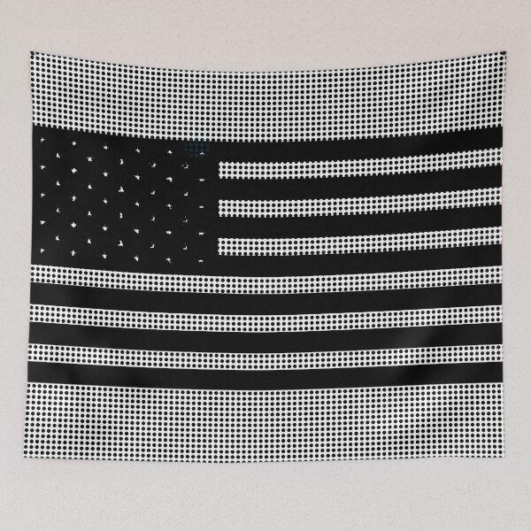 Item preview, US Flag Black and White designed and sold by AJ505.