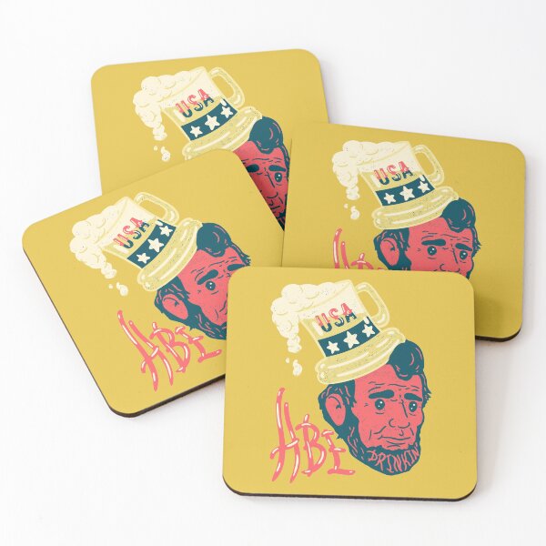 Item preview, Abe Drinkin - Boozy Abraham Lincoln wearing a Beer Mug Top Hat American Flag | Funny Happy Independence Day USA 2022 4th of July Memorial Alcohol Day Drinking Like Abe Lincoln Original Art Red designed and sold by Any Color Designs.