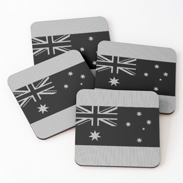 Item preview, Australian Flag Black and White designed and sold by AJ505.