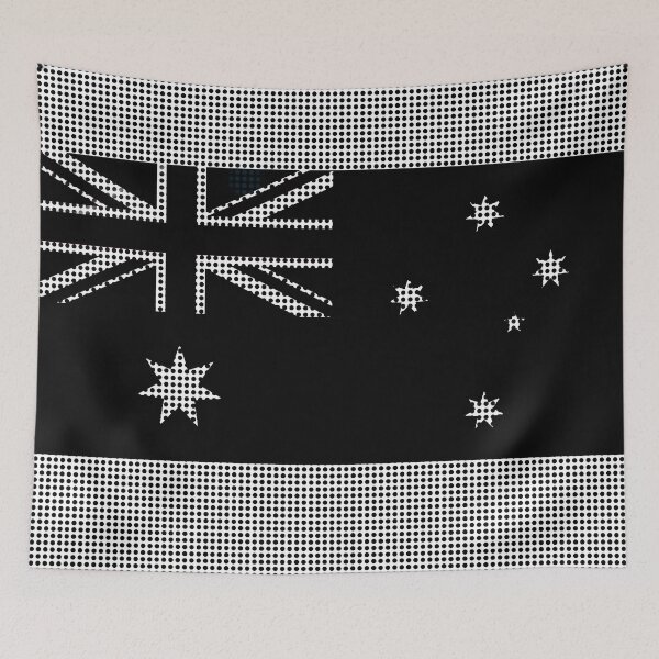 Item preview, Australian Flag Black and White designed and sold by AJ505.