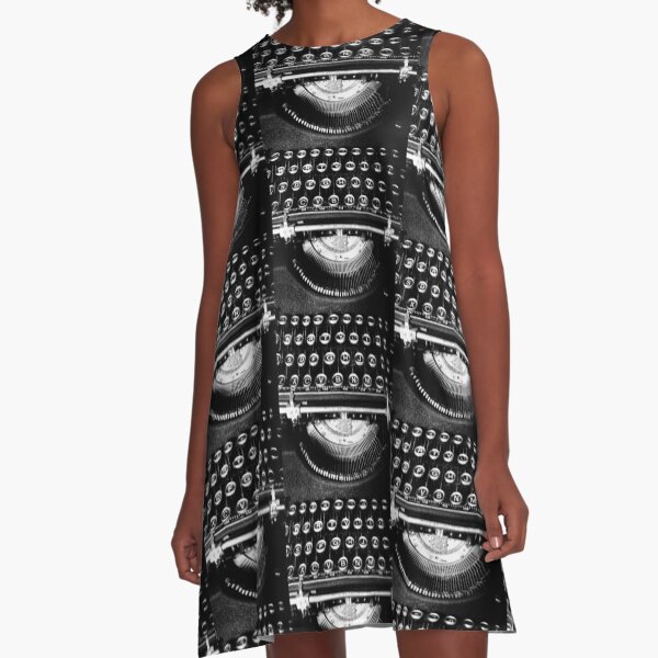 A Typewriter Named Old Ironsides (lifeanalog.com) A-Line Dress