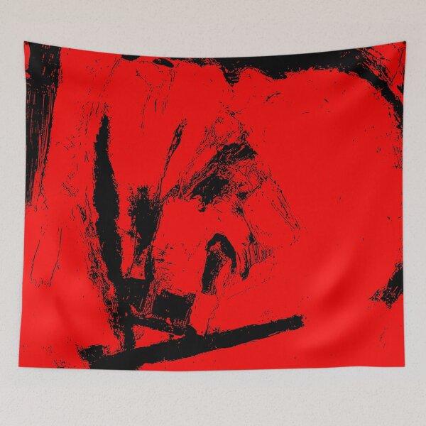 Item preview, Strong black and reds Abstract brushes poster for home decoration. designed and sold by paulo silveira.