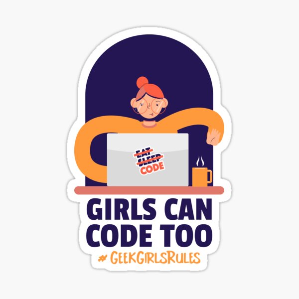 Loud Roblox Ids Pad I Code Like A Girl Stickers Redbubble