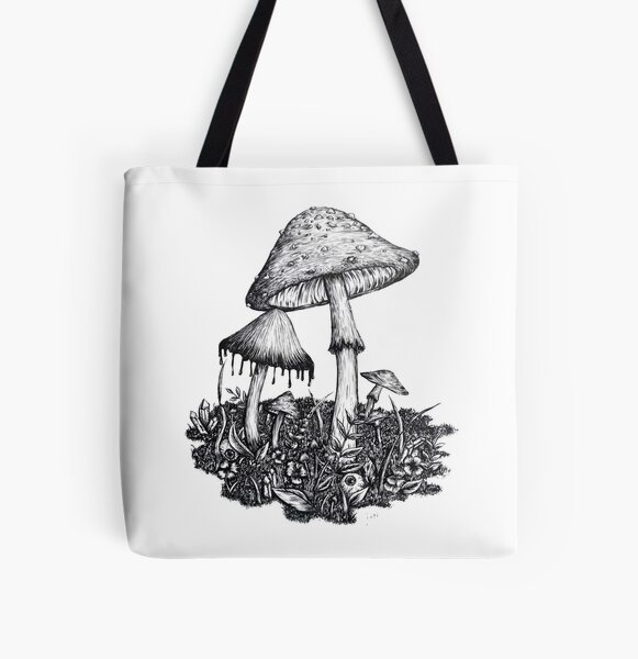 Ecoleather Bag With Mushroom Leather On Gray Background Adorned With  Toadstools And Driftwood Photo And Picture For Free Download - Pngtree