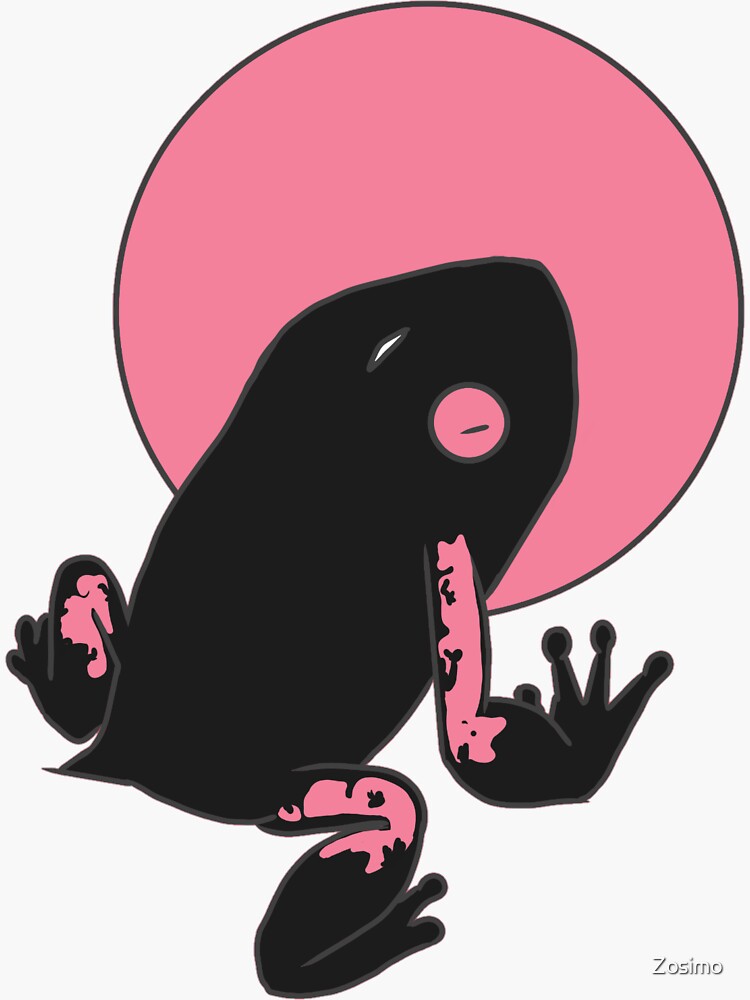 Thumbnail 3 of 3, Sticker, a frog. This is my 5 design designed and sold by Zosimo.