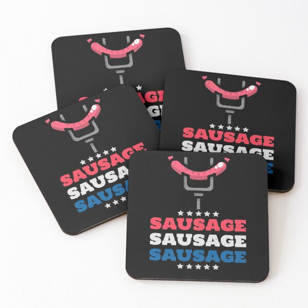 Item preview, BBQ Sausage USA Red White and Blue designed and sold by AndApArt.