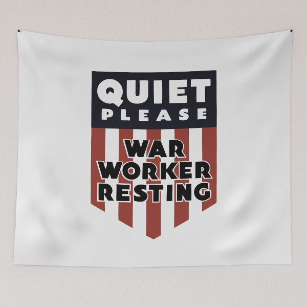 Item preview, Quiet Please - War Worker Resting designed and sold by warishellstore.