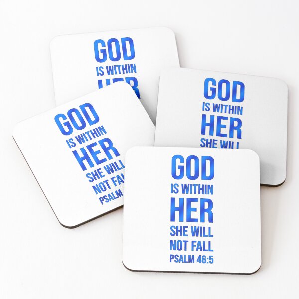 Item preview, God Is Within Her She Will Not Fall | Bible Verse | Psalm 46:5 designed and sold by christiangoods.
