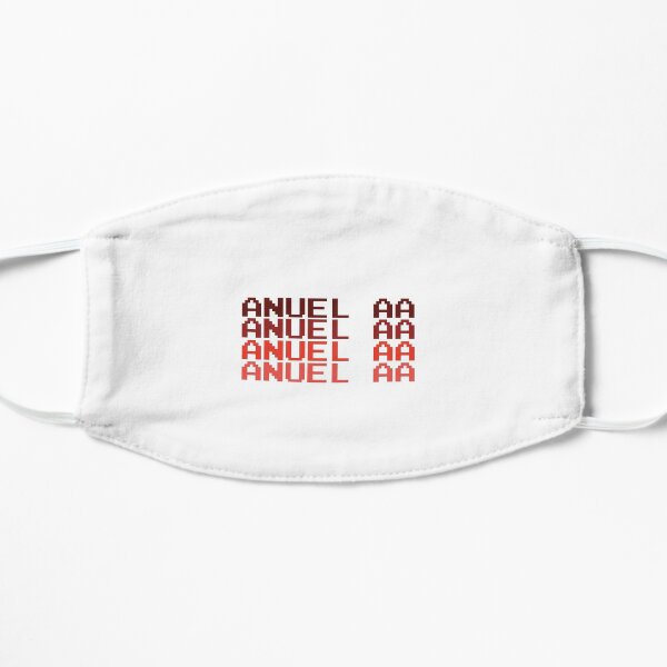 Logotipo rojo de Anuel AA Mascarilla plana
