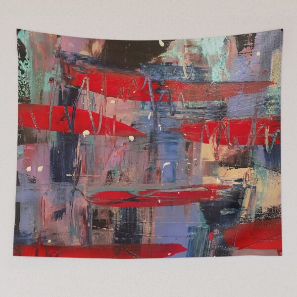 Item preview, Black based mixed media painting designed and sold by CheyanneBert.