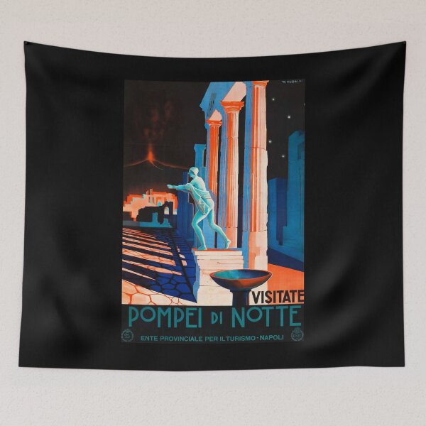 Item preview, ENIT Pompei di Nopte vintage travel poster designed and sold by stickart-marek.