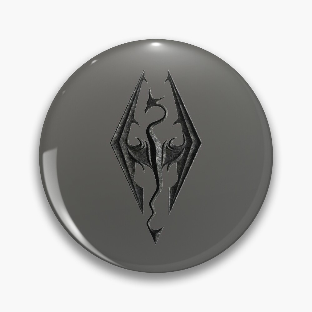 The Elder Scrolls V Skyrim Dragon Logo Mask By Coolkinglou Redbubble