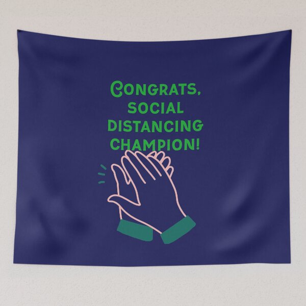 Item preview, Congrats, social distancing champion designed and sold by PaperDreamPod.