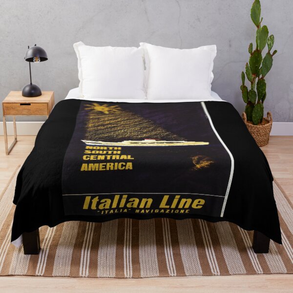 Item preview, Italian Line vintage travel poster designed and sold by stickart-marek.