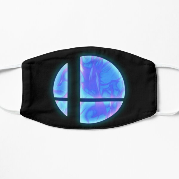 Super smash brothers flaming logo t-shirt Flat Mask
